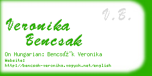 veronika bencsak business card